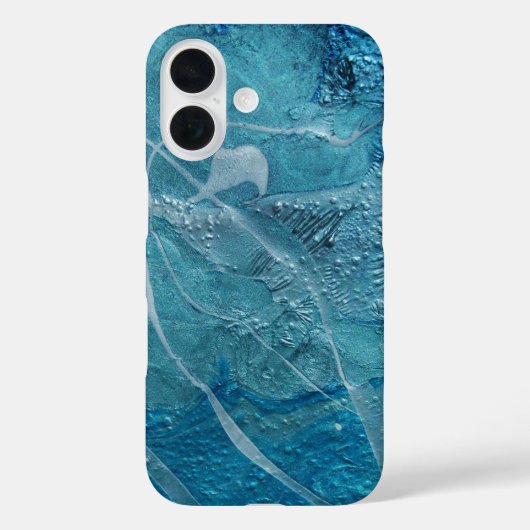 Zware Turquoise Verf Abstract Case-Mate iPhone Case (Achterkant)
