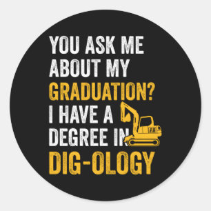 Zware Uitrusting Operator Pun Graafwerktuig Operat Ronde Sticker