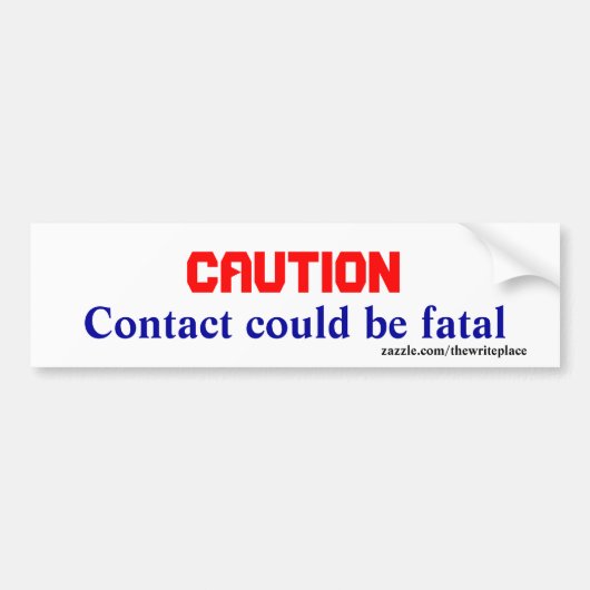 Zware uitrusting: voorzorg voor bumperstickers (Voorkant)