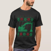Zware Uitrusting Xmas Gift Graafmachine Operator L T-shirt (Voorkant)
