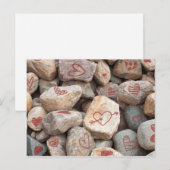 Zware Valentijn — Harten, handgemaakte kunst afdru Briefkaart (Voorkant / Achterkant)