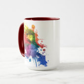 Zware valkenkunst mok (Voorkant links)