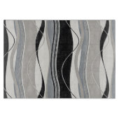 Zware verticale strepen zwart grijs en wit snijplank (Voorkant)