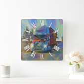 Zware Vervoer Rode Truck Muur Klok (Huis)