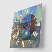 Zware Vervoer Rode Truck Muur Klok (Hoek)