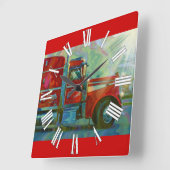 Zware Vervoer Rode Truck Muur Klok (Hoek)