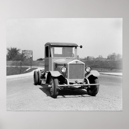 Zware vrachtwagen, 1925. Oude foto Poster (Voorkant)
