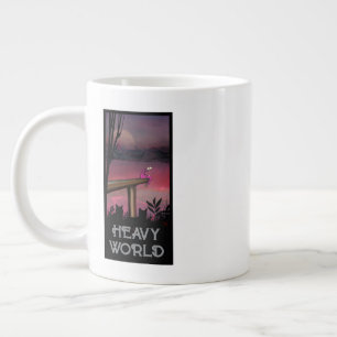 zware wereld grote koffiekop