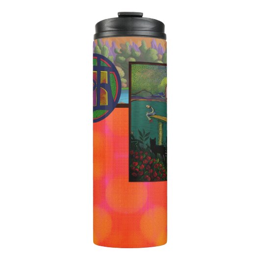 Zware wereld ondertekende thermische tumbler thermosbeker (Voorkant)