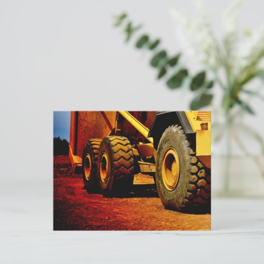 zware werktuigen briefkaart (Staand voorkant)