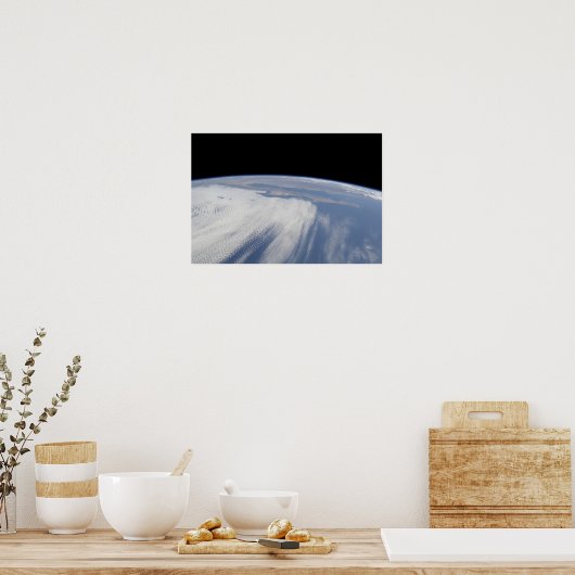 Zware wolkenkap over de Stille Oceaan Poster (Keuken)