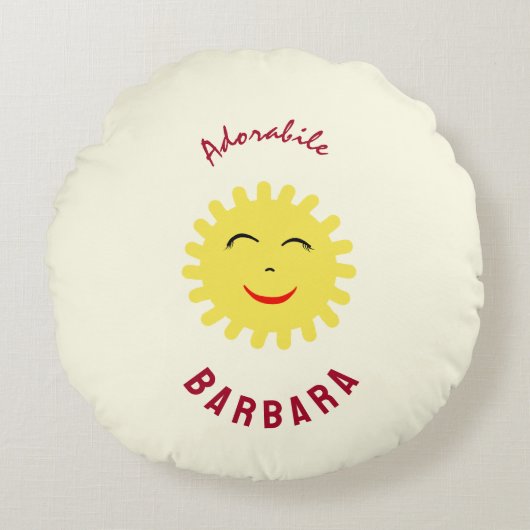 Zware zon rond kussen (Voorkant)