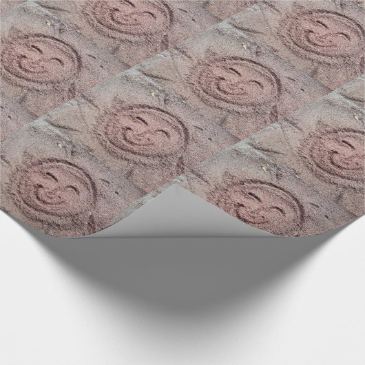 Zware zon, zand Emoticon, Summer Emoji Cadeaupapier (Hoek)