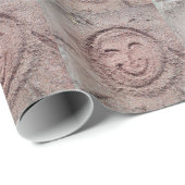 Zware zon, zand Emoticon, Summer Emoji Cadeaupapier (Rol Hoek)