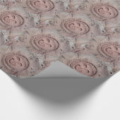 Zware zon, zand Emoticon, Summer Emoji Cadeaupapier (Hoek)