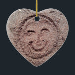 Zware zon, zand Emoticon, Summer Emoji Keramisch Ornament<br><div class="desc">Zware zon,  zand Emoticon,  Summer Emoji</div>