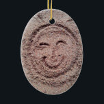 Zware zon, zand Emoticon, Summer Emoji Keramisch Ornament<br><div class="desc">Zware zon,  zand Emoticon,  Summer Emoji</div>