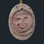 Zware zon, zand Emoticon, Summer Emoji Keramisch Ornament<br><div class="desc">Zware zon,  zand Emoticon,  Summer Emoji</div>