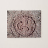 Zware zon, zand Emoticon, Summer Emoji Legpuzzel (Horizontaal)