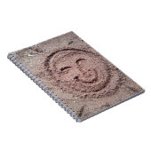 Zware zon, zand Emoticon, Summer Emoji Notitieboek (Rechterzijde)