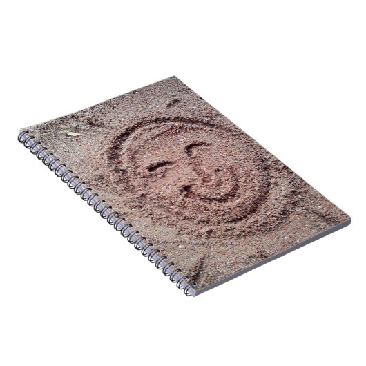 Zware zon, zand Emoticon, Summer Emoji Notitieboek (Rechterzijde)