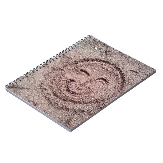 Zware zon, zand Emoticon, Summer Emoji Notitieboek (Linkerzijde)