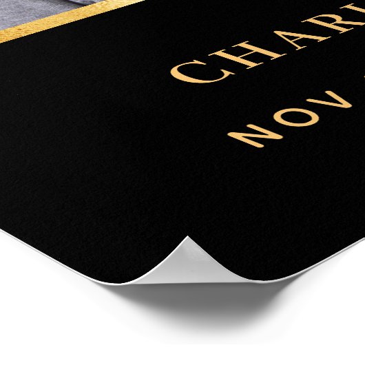 Zwarengoud foto-herdenkingsbord welkom poster (Hoek)