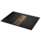 Zwarl 4 Luxe glazen bord Silent Lynx Snijplank (Hoek)