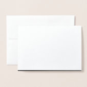 Zwart #000000, grind folie kaarten (Voorkant met envelop)