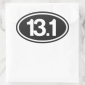 Zwart 13,1 Sticker (halve marathon Sticker) (Tas)