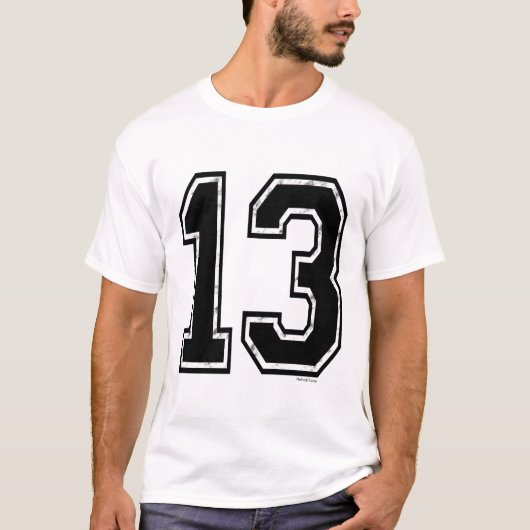 Zwart 13-getal t-shirt (Voorkant)