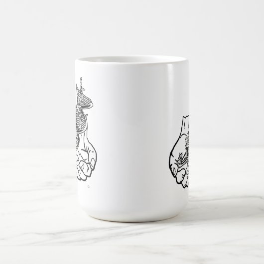 Zwart 15 oz Ringer Mok (Center)