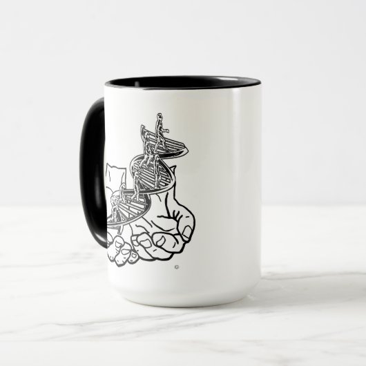 Zwart 15 oz Ringer Mok (Voorkant links)