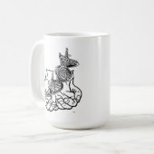 Zwart 15 oz Ringer Mok (Voorkant links)