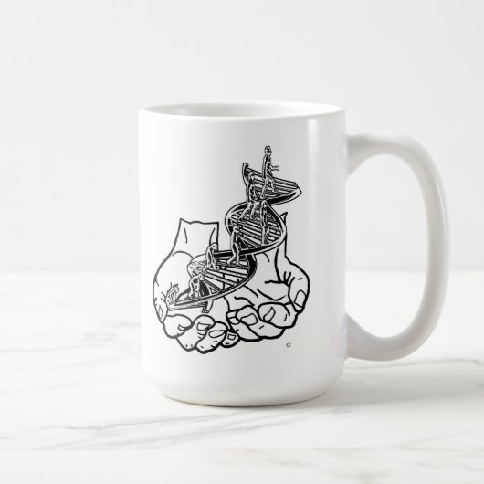 Zwart 15 oz Ringer Mok (Rechts)