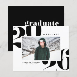 Zwart 2025 Vet Lettertype Foto Afstuderen