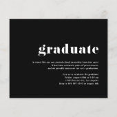 Zwart 2025 Vet Lettertype Foto Afstuderen (Achterkant)