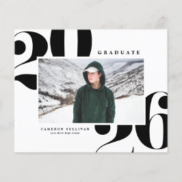 Zwart 2025 Vetgedrukte Typografie Foto Afstuderen