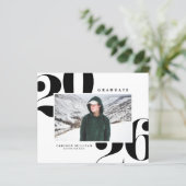 Zwart 2025 Vetgedrukte Typografie Foto Afstuderen (Staand voorkant)