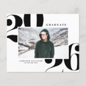 Zwart 2025 Vetgedrukte Typografie Foto Afstuderen (Voorkant)