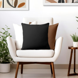 Zwart 20" katoen kussen