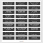 Zwart 27 Aangepaste Gastnamen Adres Trouwlabels Sticker (Vel)