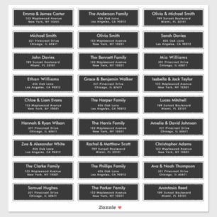 Zwart 27 Aangepaste Gastnamen Adres Trouwlabels Sticker