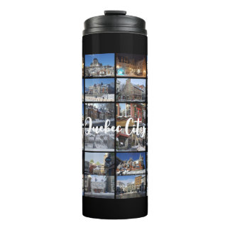 Zwart 36 Foto Collage Raster Reis Aangepast Thermosbeker