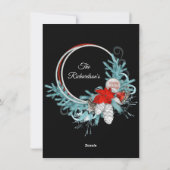 Zwart 3 foto Gepersonaliseerde Kerst Kaart (Achterkant)