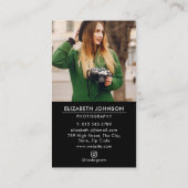 Zwart 3 Fotocollage Moderne fotografie Visitekaartje (Achterkant)