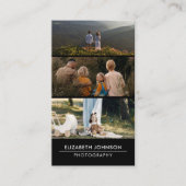 Zwart 3 Fotocollage Moderne fotografie Visitekaartje (Voorkant)