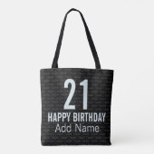 Zwart 3D-netwerk Tote Bag (Achterkant)