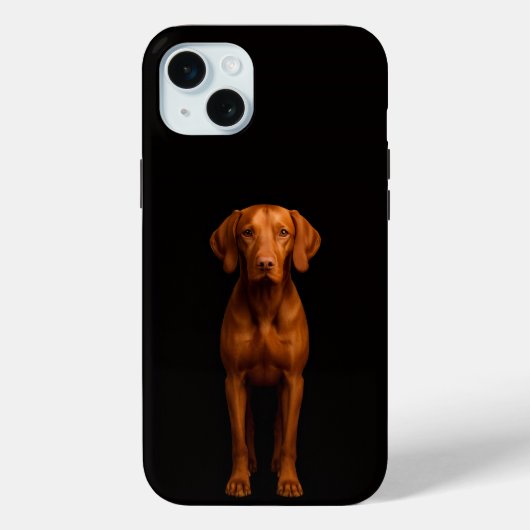 Zwart 4 Luxe, Agile Vizsla-hond iPhone 15 Plus Case-Mate iPhone Case (Achterkant)