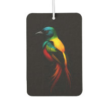Zwart 4 Luxe Auto Luchtverfrissers, Rainbow Bird